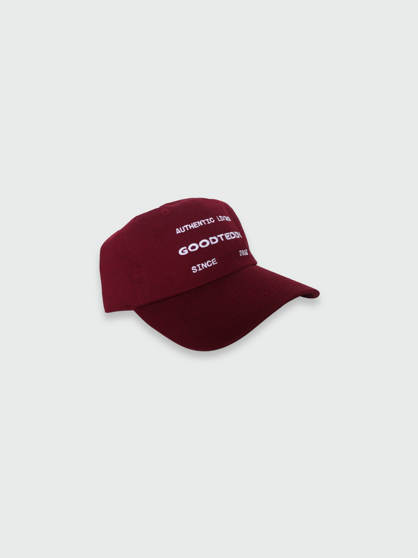 AUTHENTIC LIVING CAP - MERLOT/WHITE