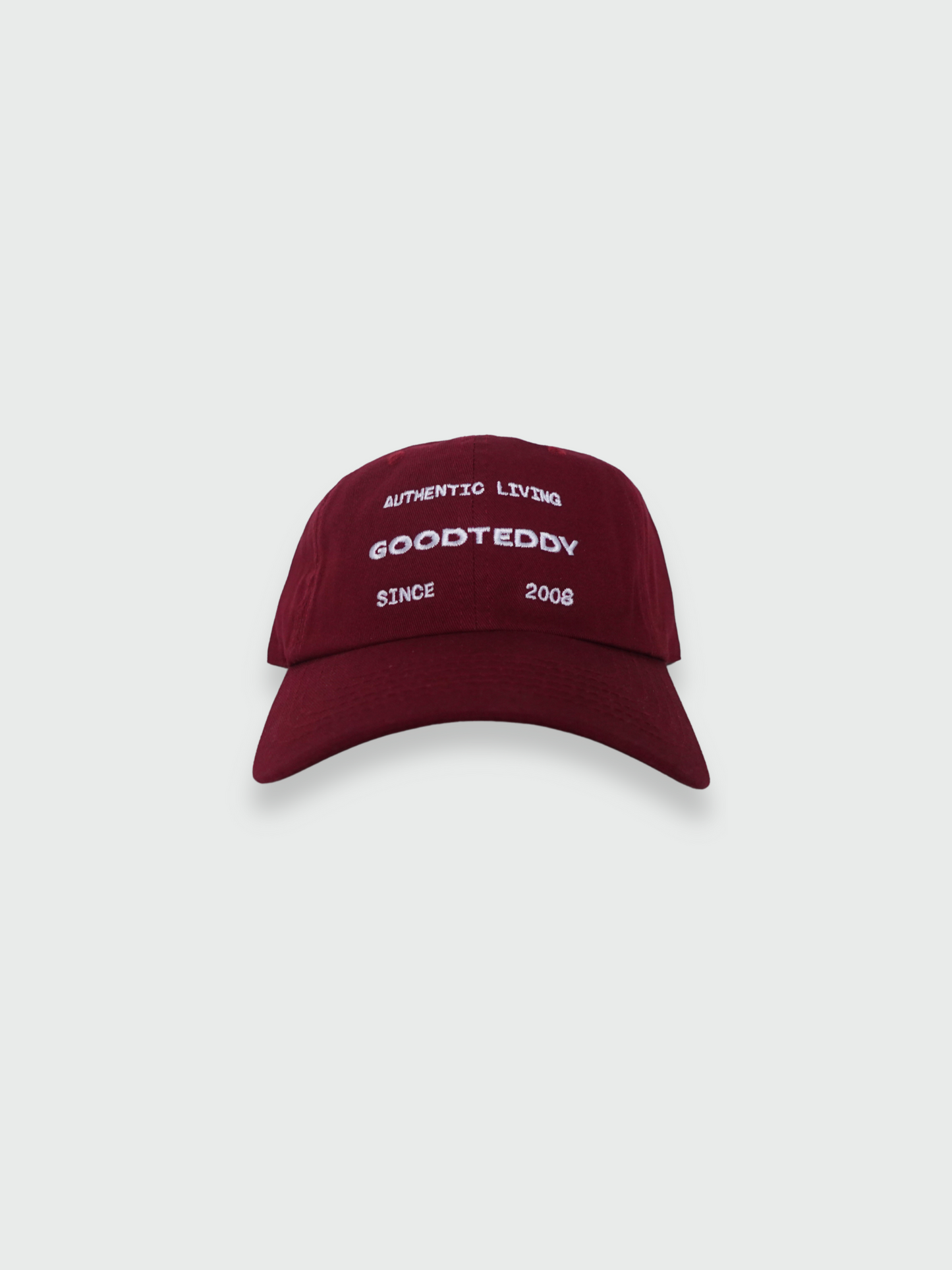 AUTHENTIC LIVING CAP - MERLOT/WHITE