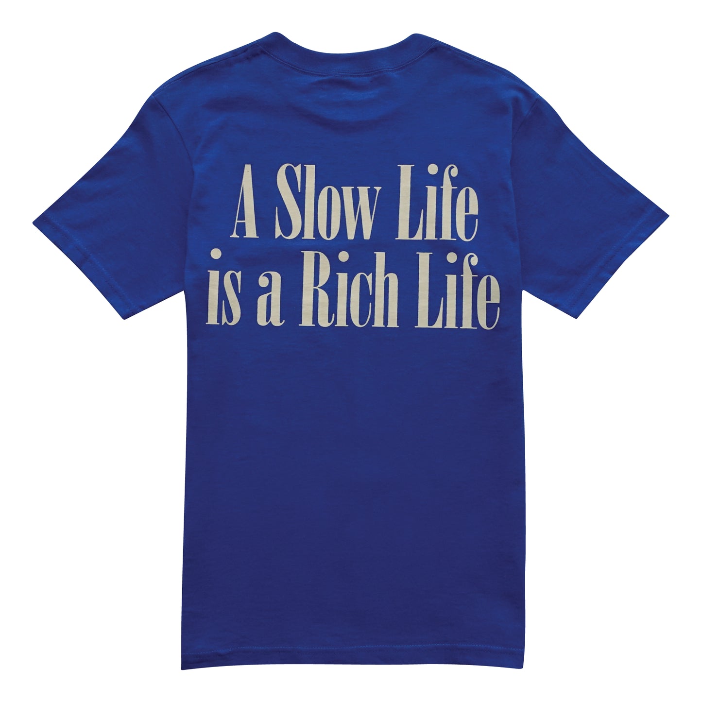 SLOW LIFE TEE - BLUE/CREMA